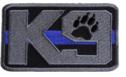 K-9 Thin Blue Line Patch