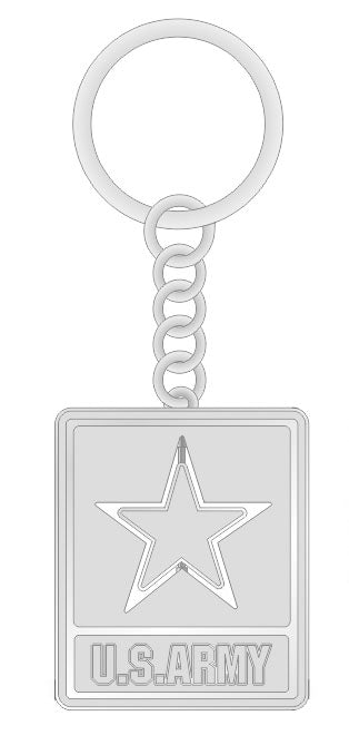 US Army Star Spinner Keychain