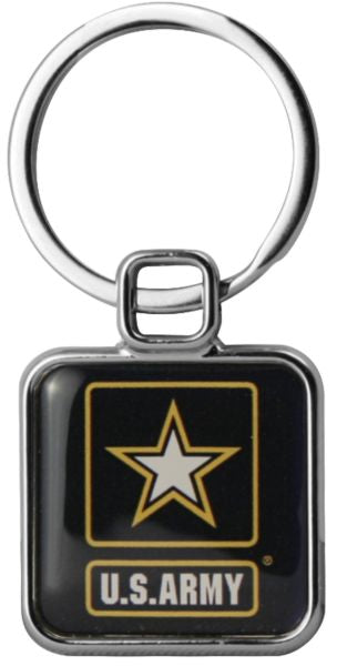 Army Star Square Key Chain