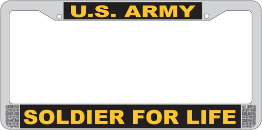 U.S. Army Soldier For Life Plate Frame