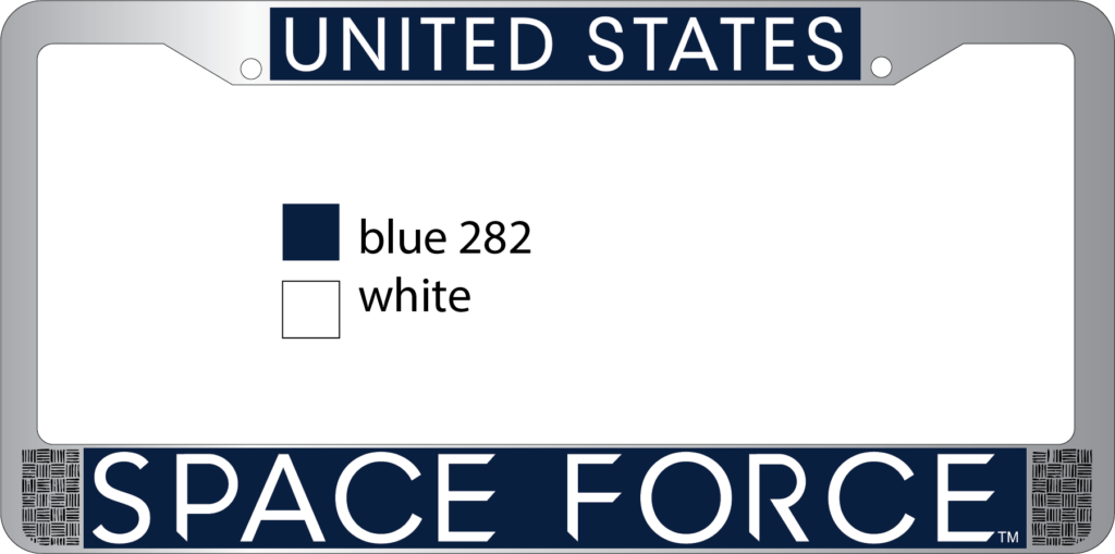 Space Force Chrome License Plate Frame