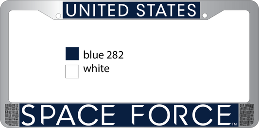 Space Force Chrome License Plate Frame