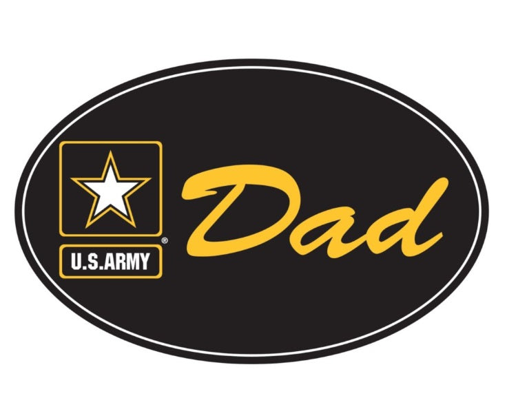 Oval Magnet Army Star Dad