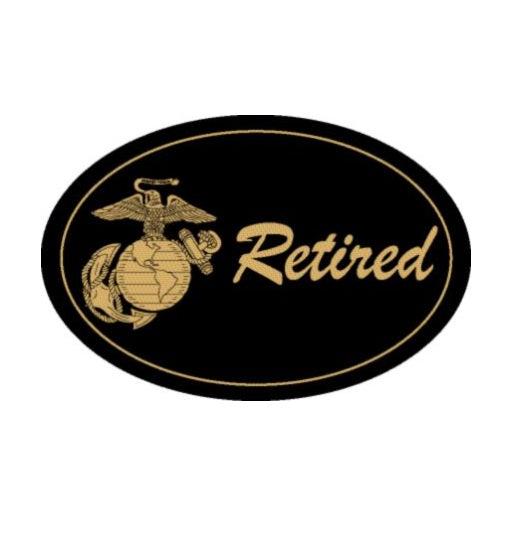 Oval Magnet Marine EGA Retired