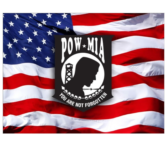 American Flag/POW MIA Magnet