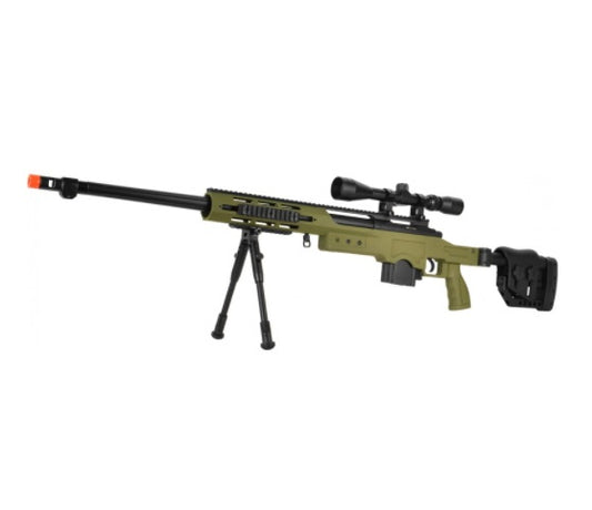 Wellfire MB4411D Bolt Action Sniper Rifle w/Scope & BiPod