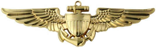 Naval / Marine Aviator Gold Metal Auto Emblem