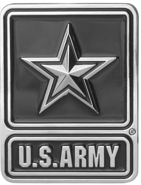 U.S. Army Star Chrome Plated Metal Auto Emblem