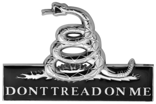 Don't Tread on Me Chrome Plated Metal Auto Emblem