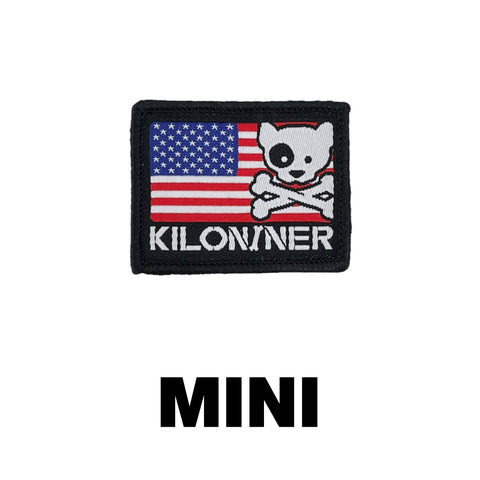 KiloNiner Mini Freedom Crossbones Dog Morale Patch