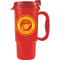 Red US Marine Corps Travel Mug