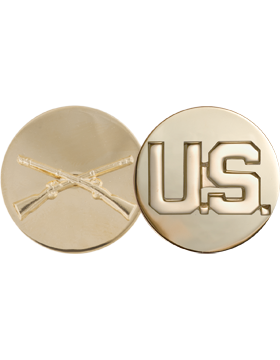Infantry & US Enlisted Gold Disc - Pair