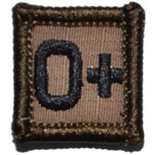 Blood Type Patch 1x1, O+
