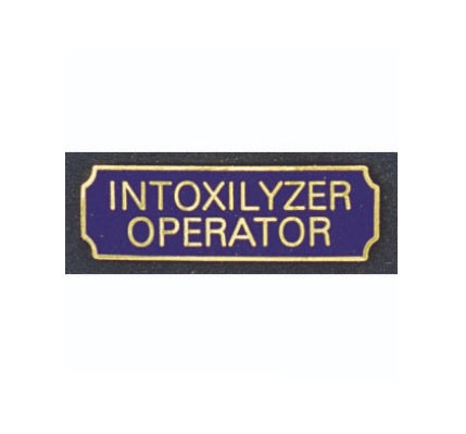 Intoxilyzer Operator Award Bar