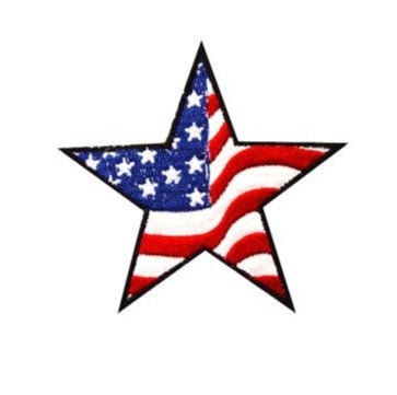 USA Flag in Star Patch