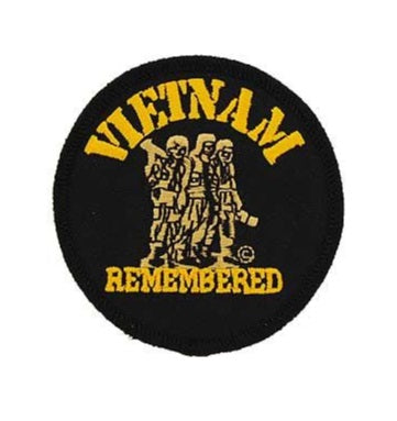 Round Vietnam Remembered Patch