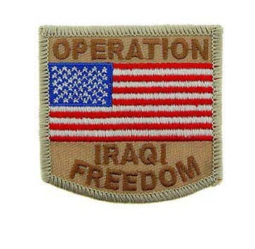 Operation Iraqi Freedom US Flag Tan Patch
