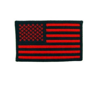 U.S. Flag Patch, Red/Black