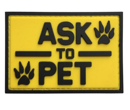 "Ask To Pet" PVC Patch