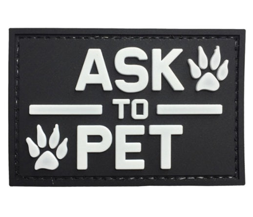 "Ask To Pet" PVC Patch