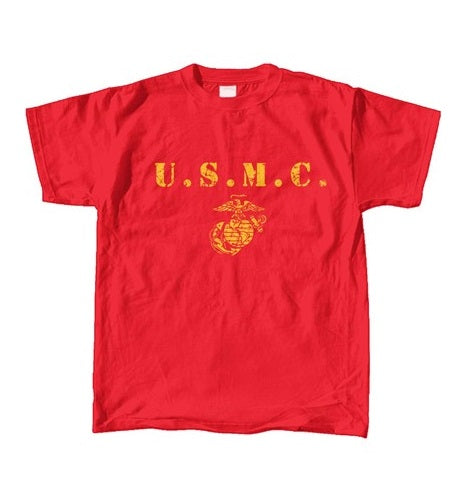 Distressed Red USMC T-Shirt