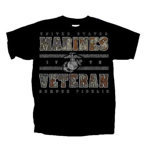 Marine Veteran Camo Tshirt