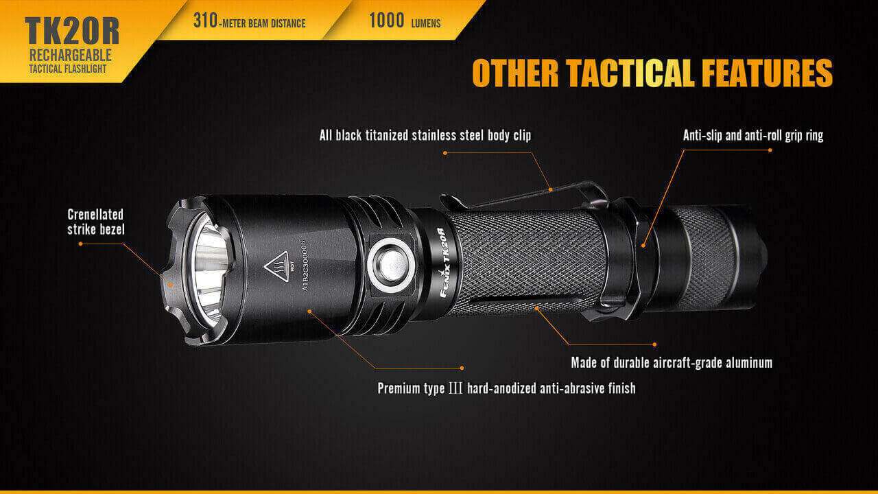 Fenix TK20R Rechargeable Tactical Flashlight