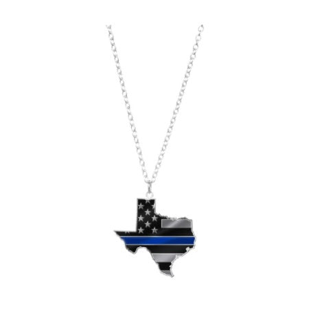 Thin Blue Line Texas Necklace