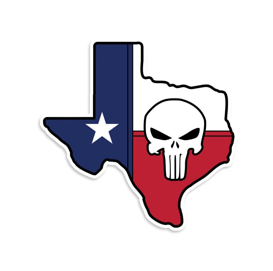 Texas Skull Sticker