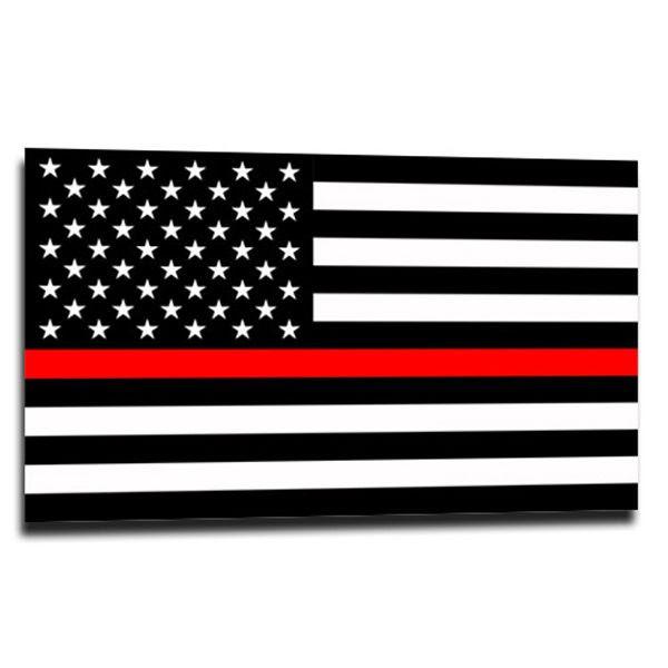 Thin Red Line US Flag Sticker