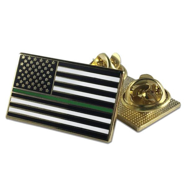 Thin Green Line Classic Flag Pin