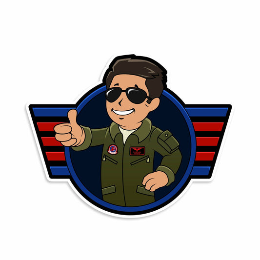 Maverick/Vault Boy Mashup Sticker