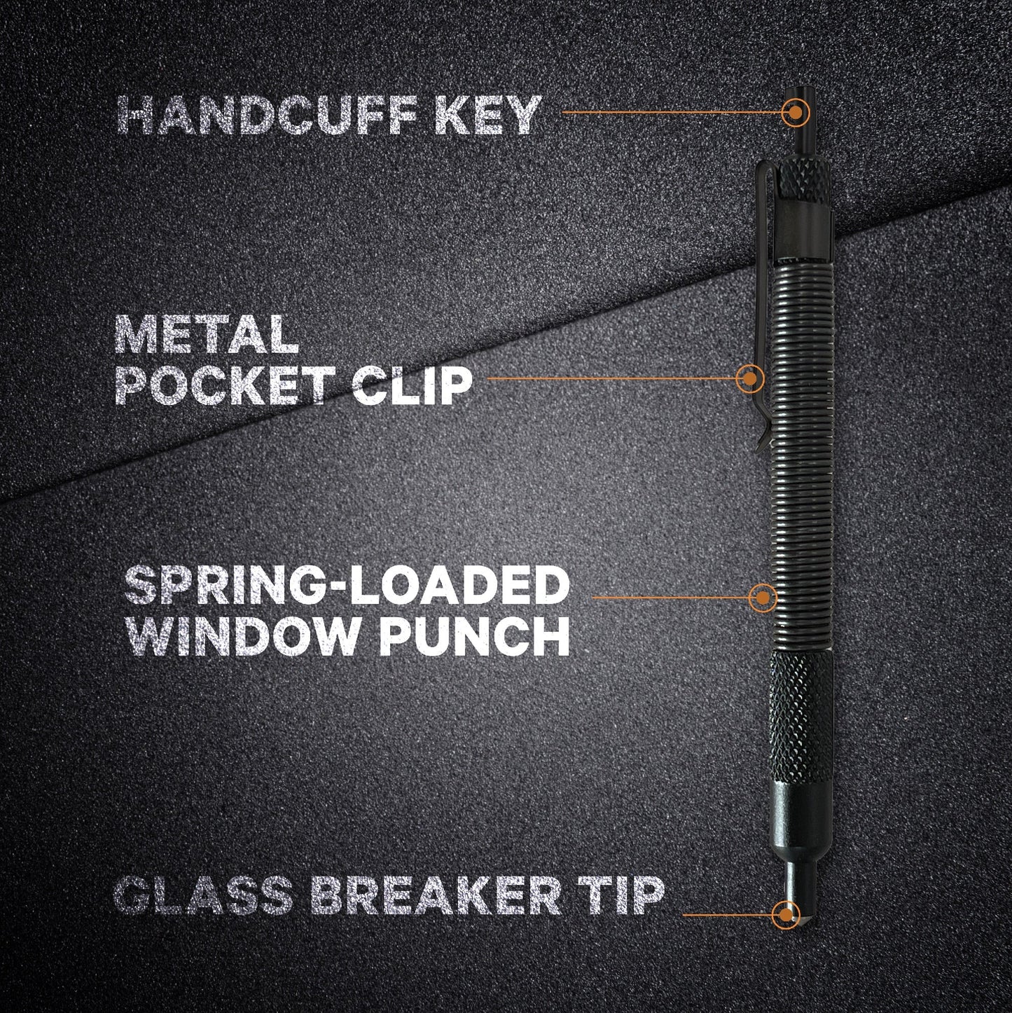 UZI Window Punch Handcuff Key
