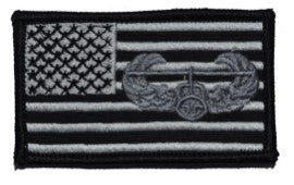 US Flag with Air Assault Badge Velcro Patch