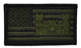US Flag w/ Engineer Velcro Patch