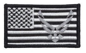 US Flag w Air Force Logo Velcro Patch