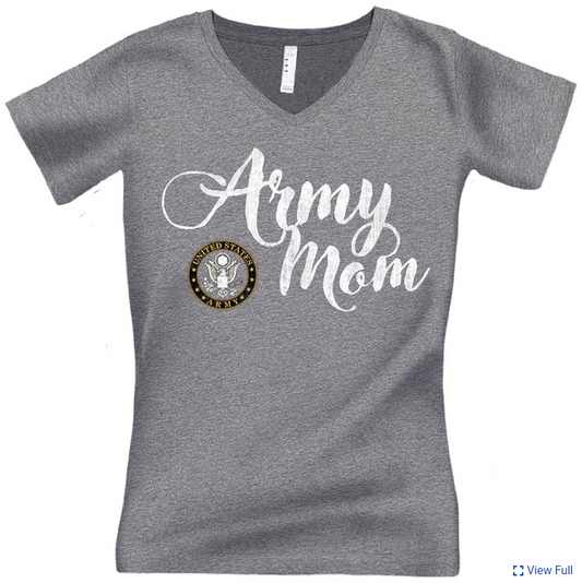 Army Mom V Neck Shirt