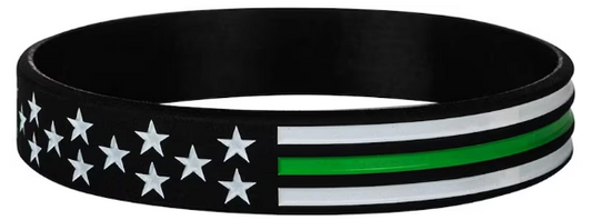 Thin Green Line American Flag Bracelet