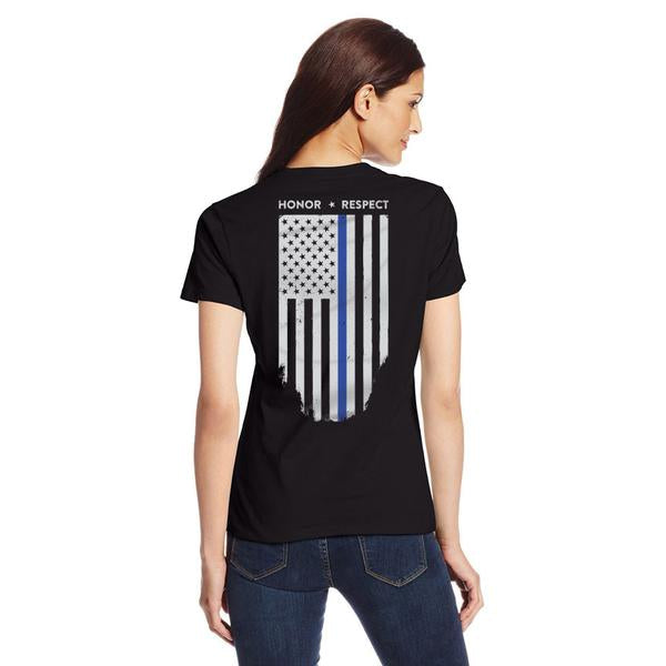 Thin Blue Line Women's Honor Respect T-Shirt