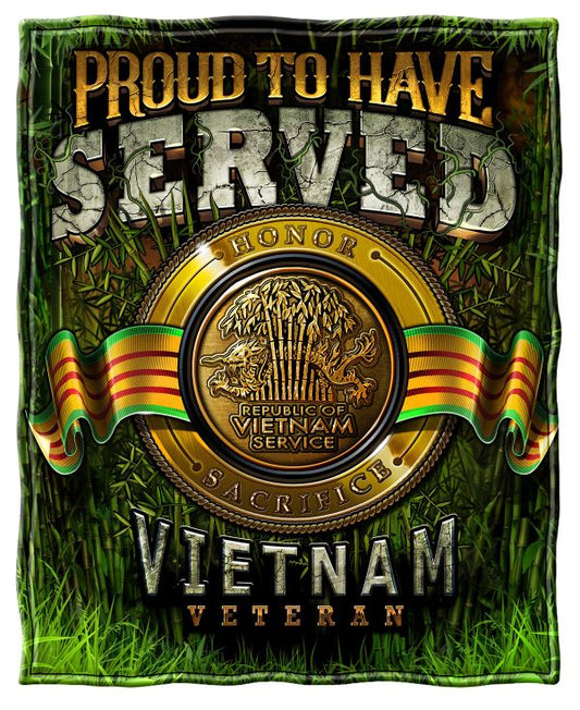 Vietnam Blanket - Proud To Have Served