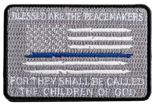Blessed are the Peacemakers Flag Velcro Patch Grey