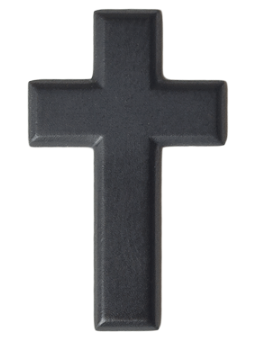 Black Chaplain Cross Pins - Pair
