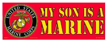 My Son Is A Marine Bumper Sticker