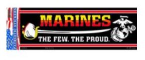 Marine The Few The Proud Sword Bumper Sticker