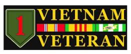 1st Infantry Vietnam Vet Bumper Sticker