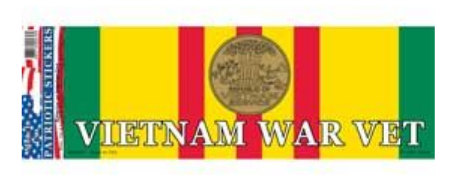 Vietnam War Vet Bumper Sticker
