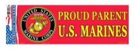 Proud Parent Marine Bumper Sticker