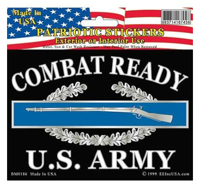 Combat Ready US Army CIB Sticker