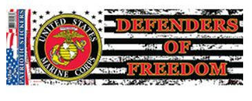 Marine Bumper Sticker  Defenders Of Freedom