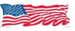 Wavy Flag USA Sticker